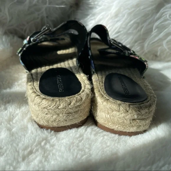 Rebecca Minkoff Women’s Jodi Slide Sandals,Black Flower - Picture 14 of 15